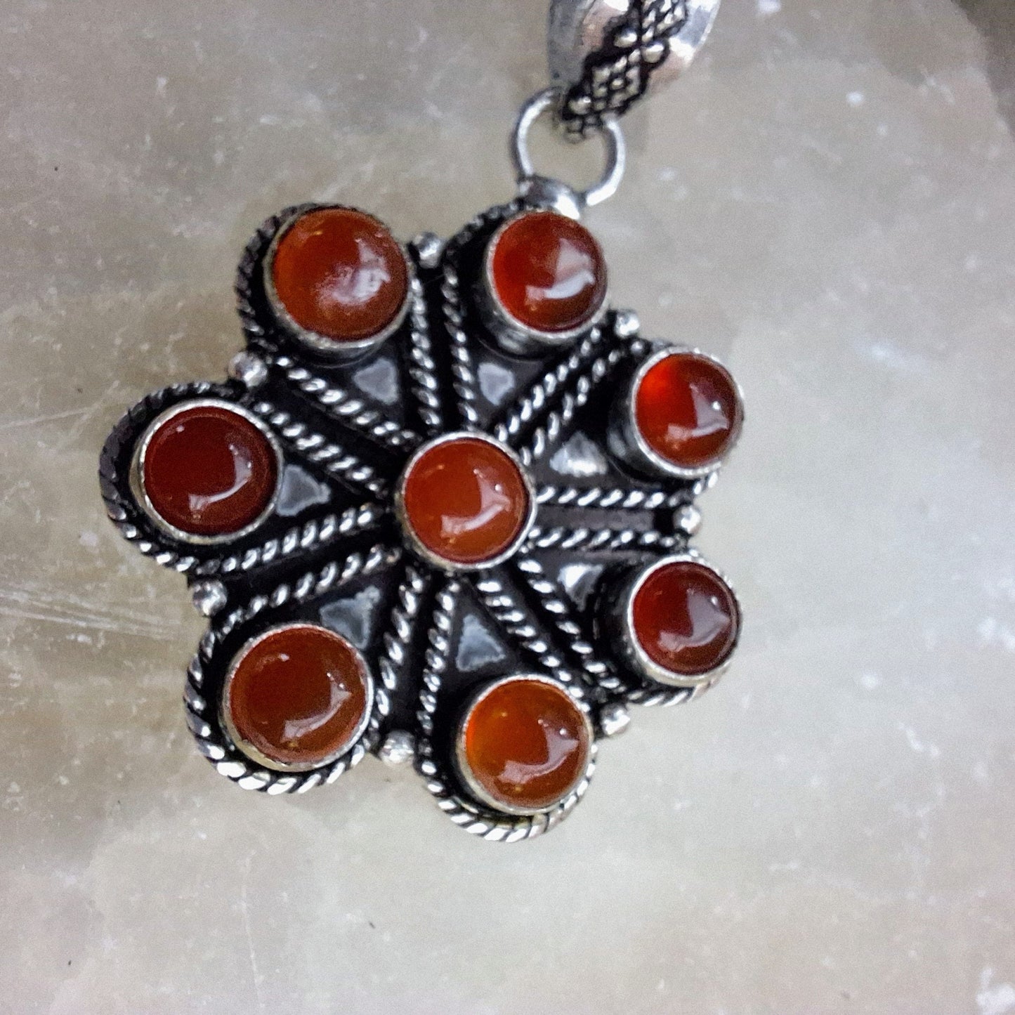 Carnelian necklace pendant 925 silver gift for him or her witchy jewellery for women or men sacral chakra