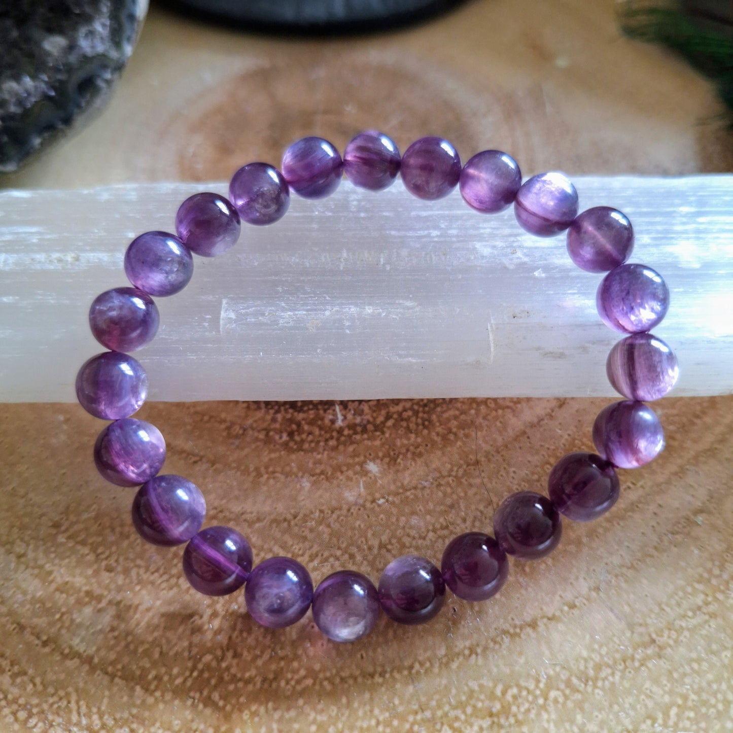 Lepidolite bracelet crystal healing high grade jewellery gift for him or her witchy jewelry for men or women