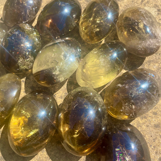 Smoky Citrine Palm Stones 6.5cm