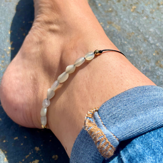 Moonstone 2 in 1 Adjustable Anklet & Bracelet