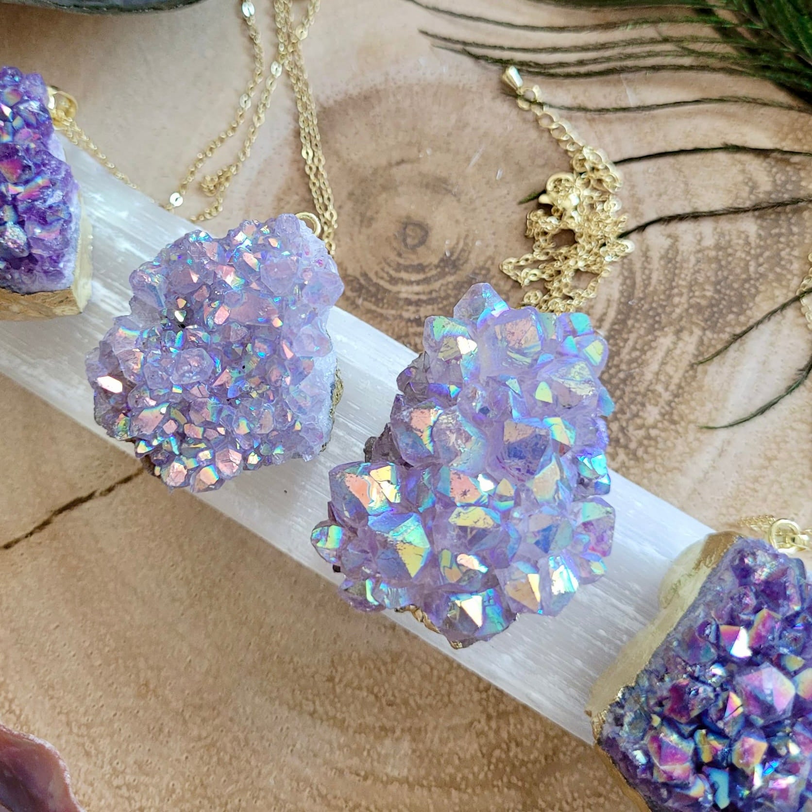 Amethyst Druzy Cluster Pendant shops