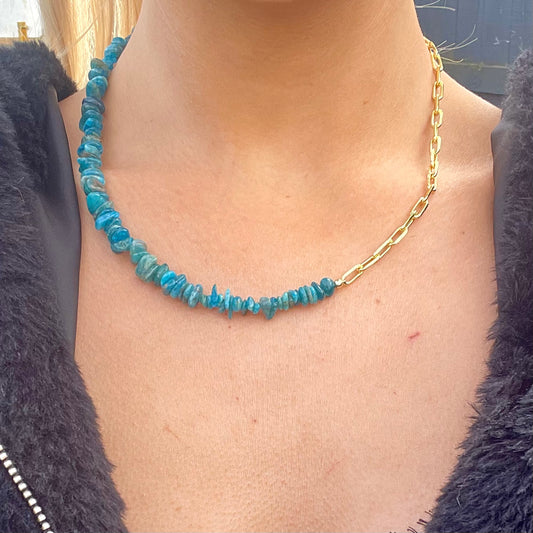 Apatite Chip Choker Necklace