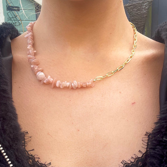 Sunstone Chip Choker Necklace