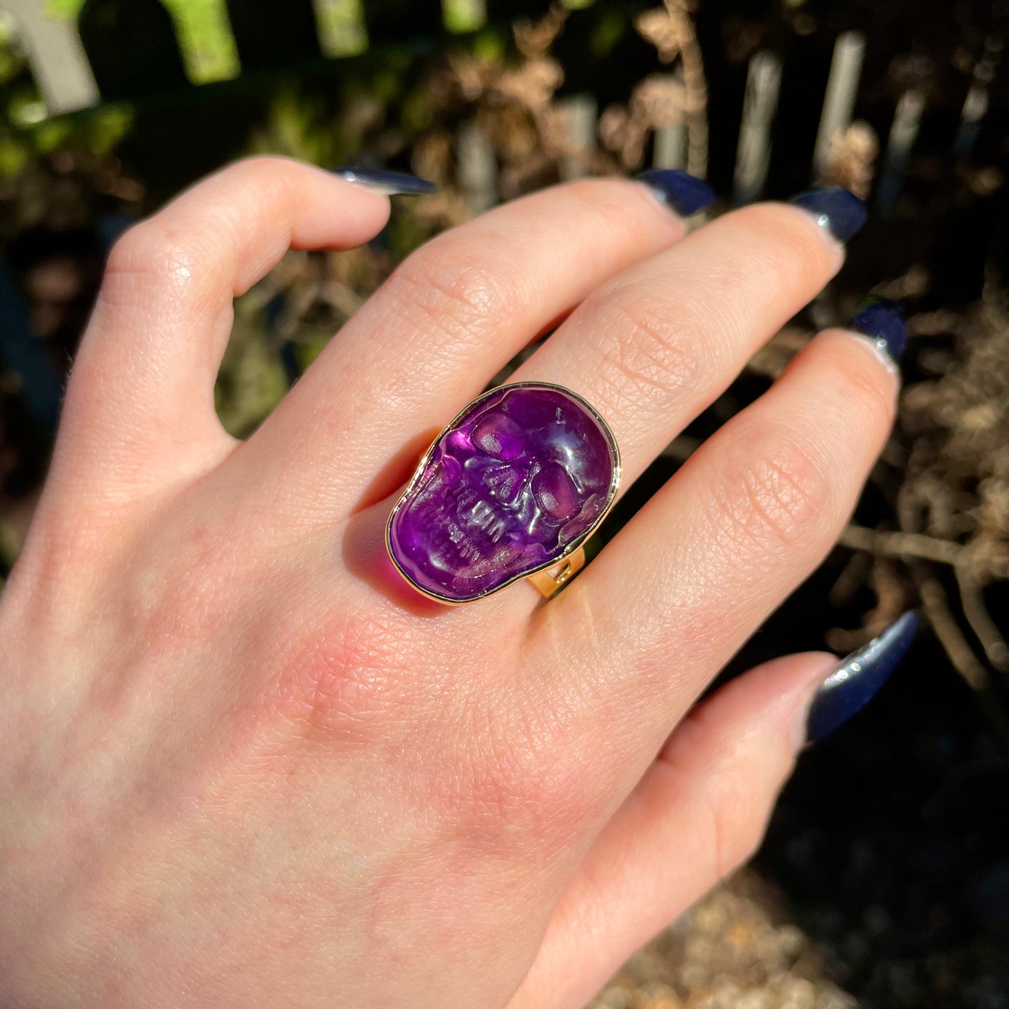 Amethyst Skull Ring ☠️🔮