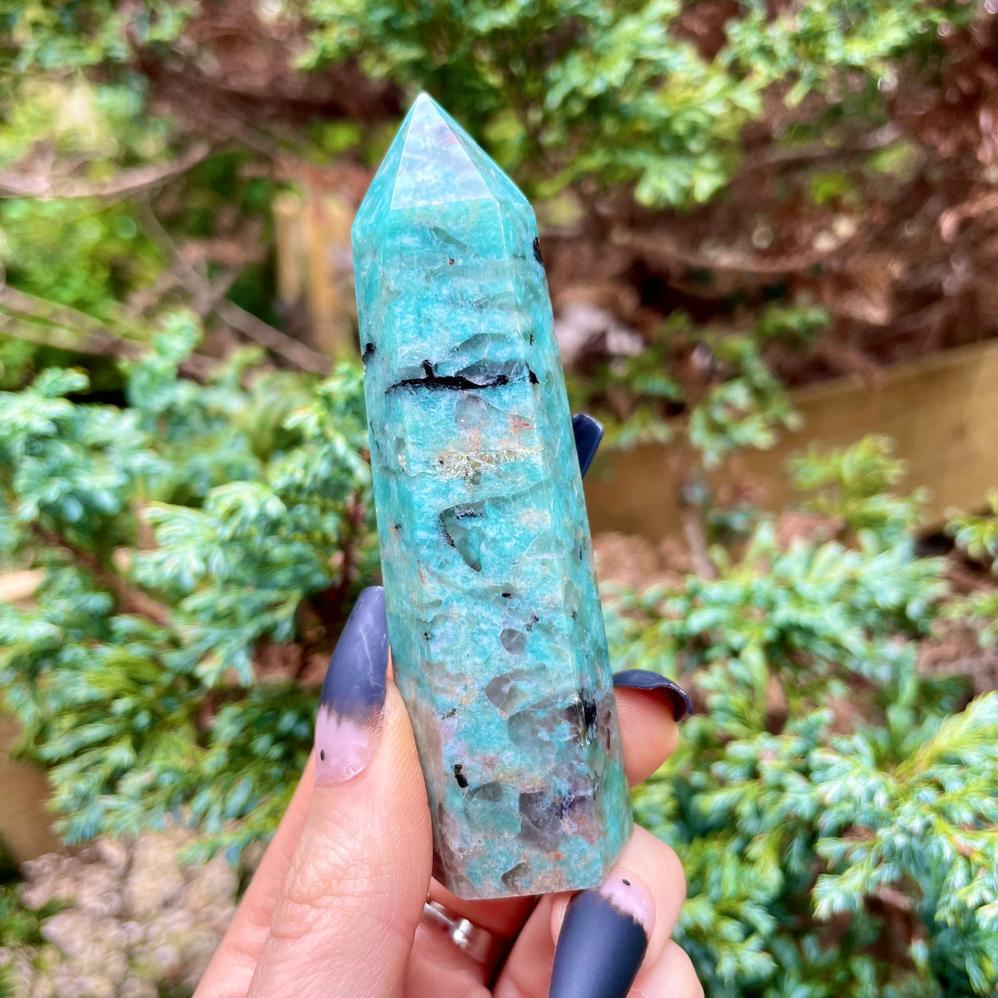 Amazonite Smoky Quartz Towers (Graphic Amazonite) 9-10cm 🌊🧚🤎