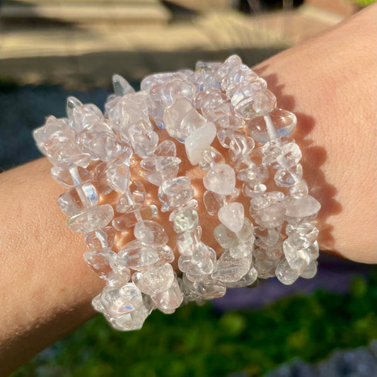 Clear Quartz Chip Bracelets 🤍🤍🤍