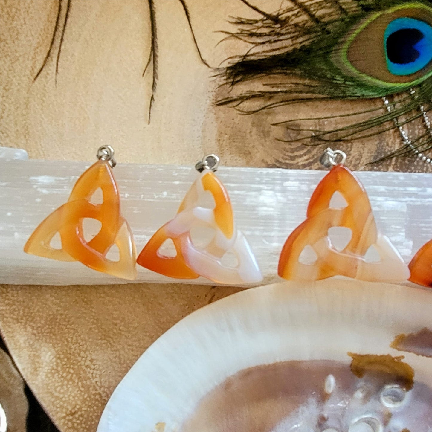 Carnelian Triquetra Pendant