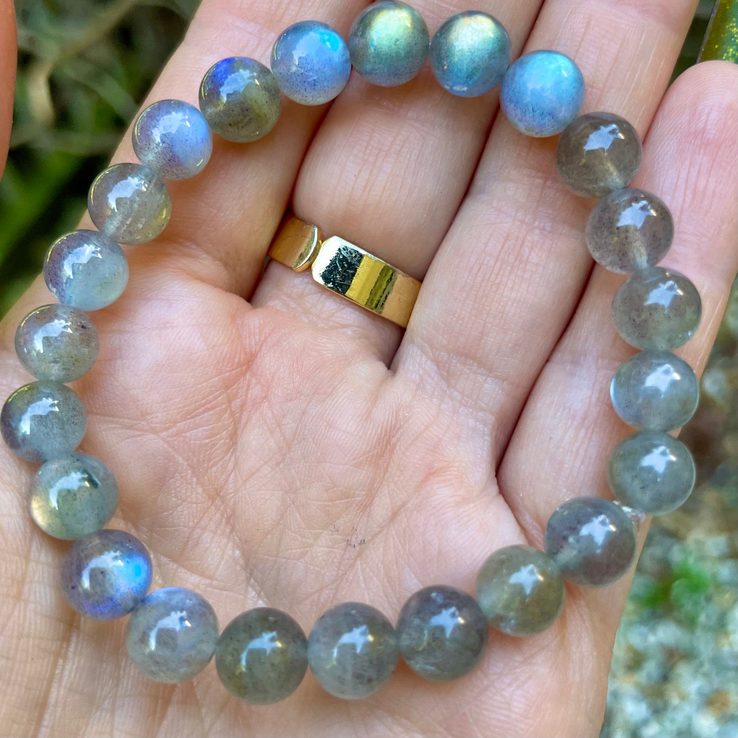 High Grade Flashy Labradorite Beaded Bracelet 🧿💫