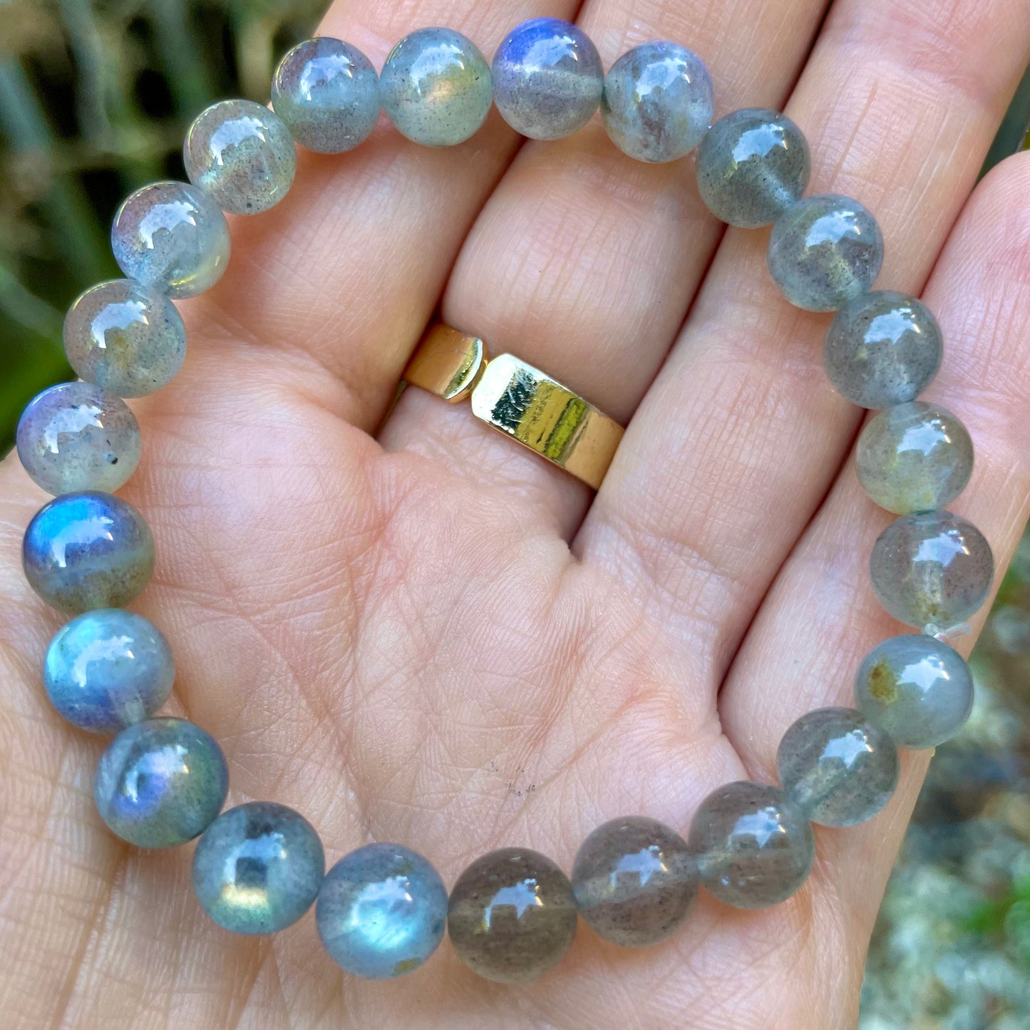 High Grade Flashy Labradorite Beaded Bracelet 🧿💫