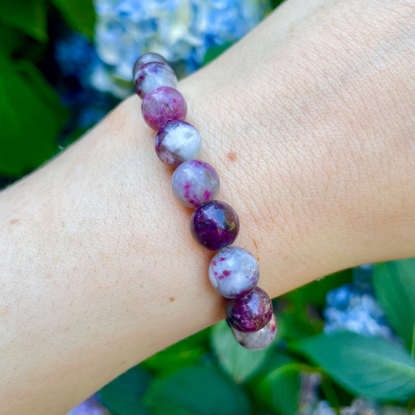 Rubellite Pink Tourmaline Beaded Bracelet 💕🌸❤️