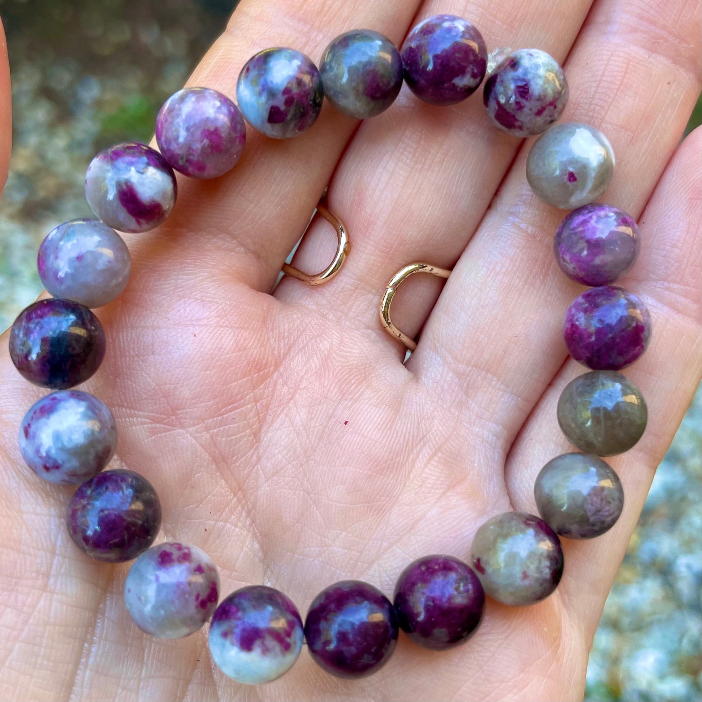 Rubellite Pink Tourmaline Beaded Bracelet 💕🌸❤️