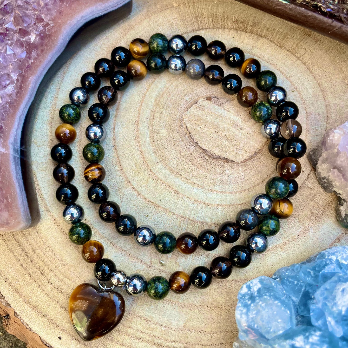 Ultimate Protection Beaded Necklace 🖤🤎🧡
