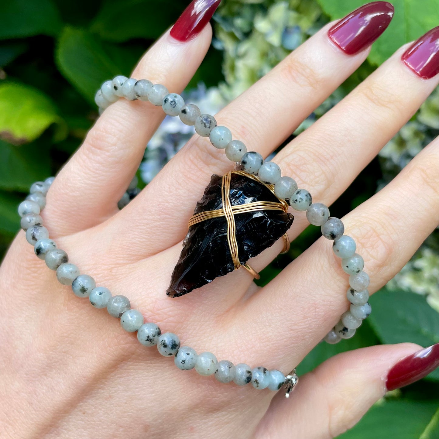 Kiwi Jasper Choker Necklace 🥝🤍