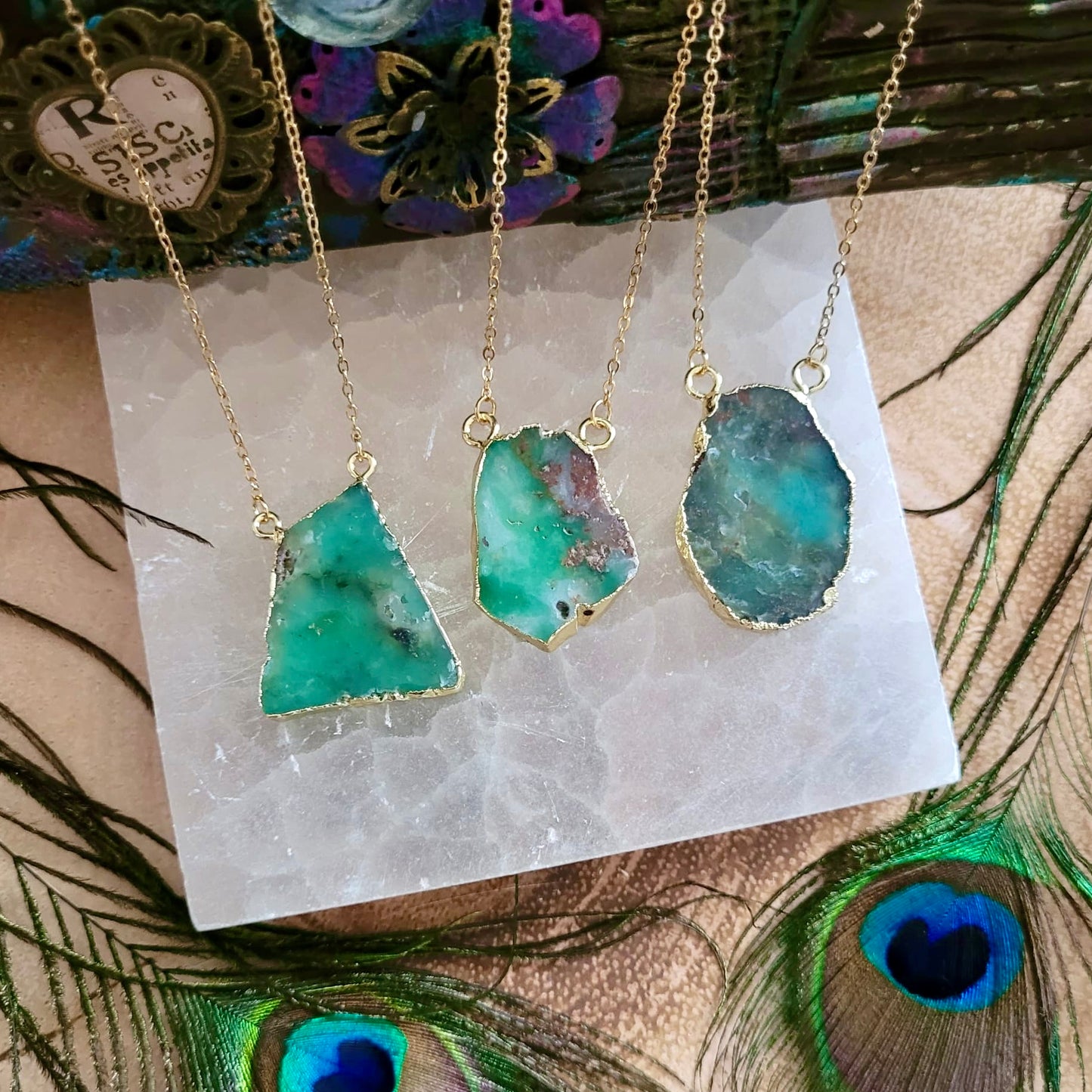 Chrysoprase Irregular Shape Necklace