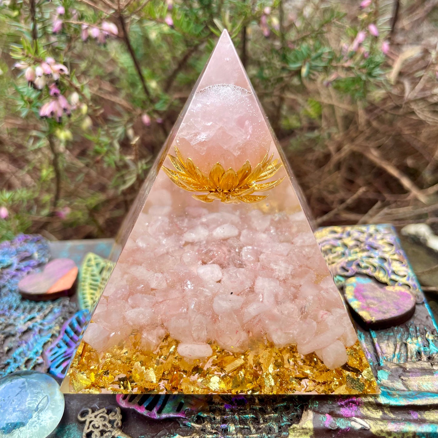 Rose Quartz Orgonite Pyramid ✨🌸
