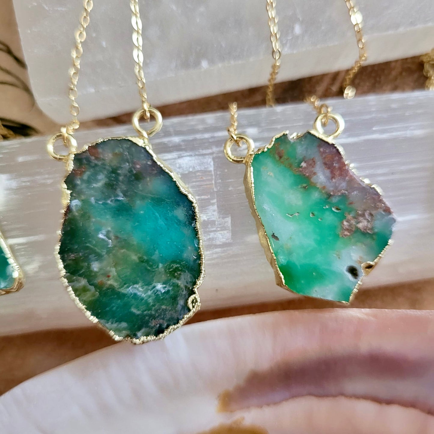 Chrysoprase Irregular Shape Necklace