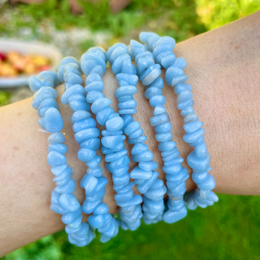 Angelite Chip Bracelets 😇😇😇