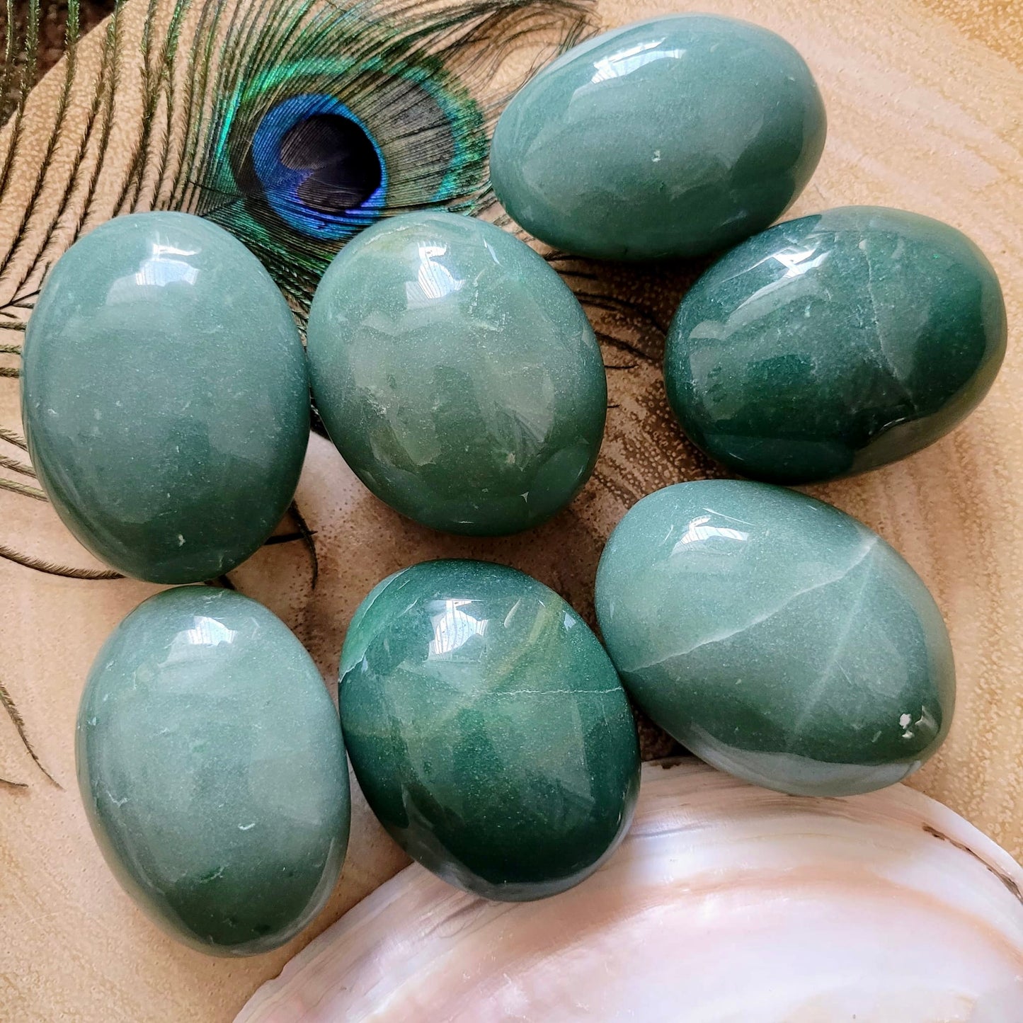 Green Aventurine Palm Stones 5-6cm