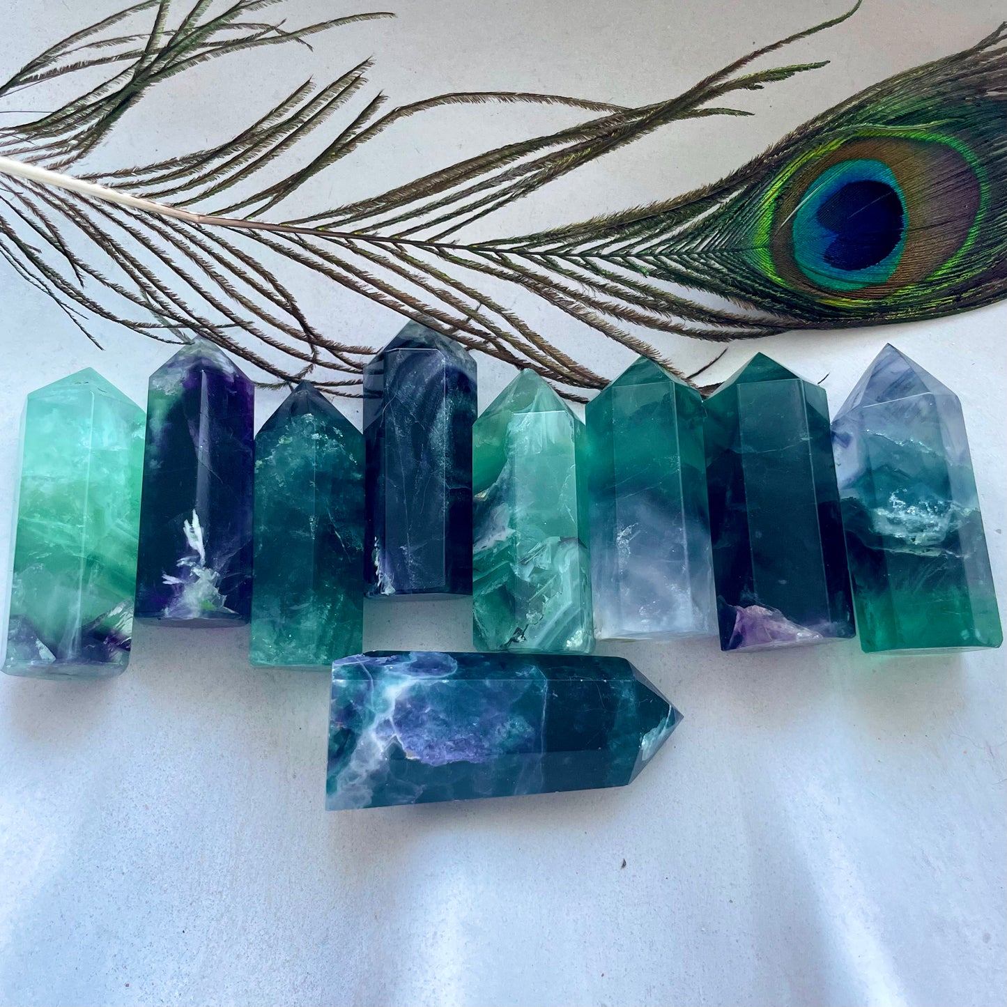 Rainbow Fluorite 4-5cm Towers