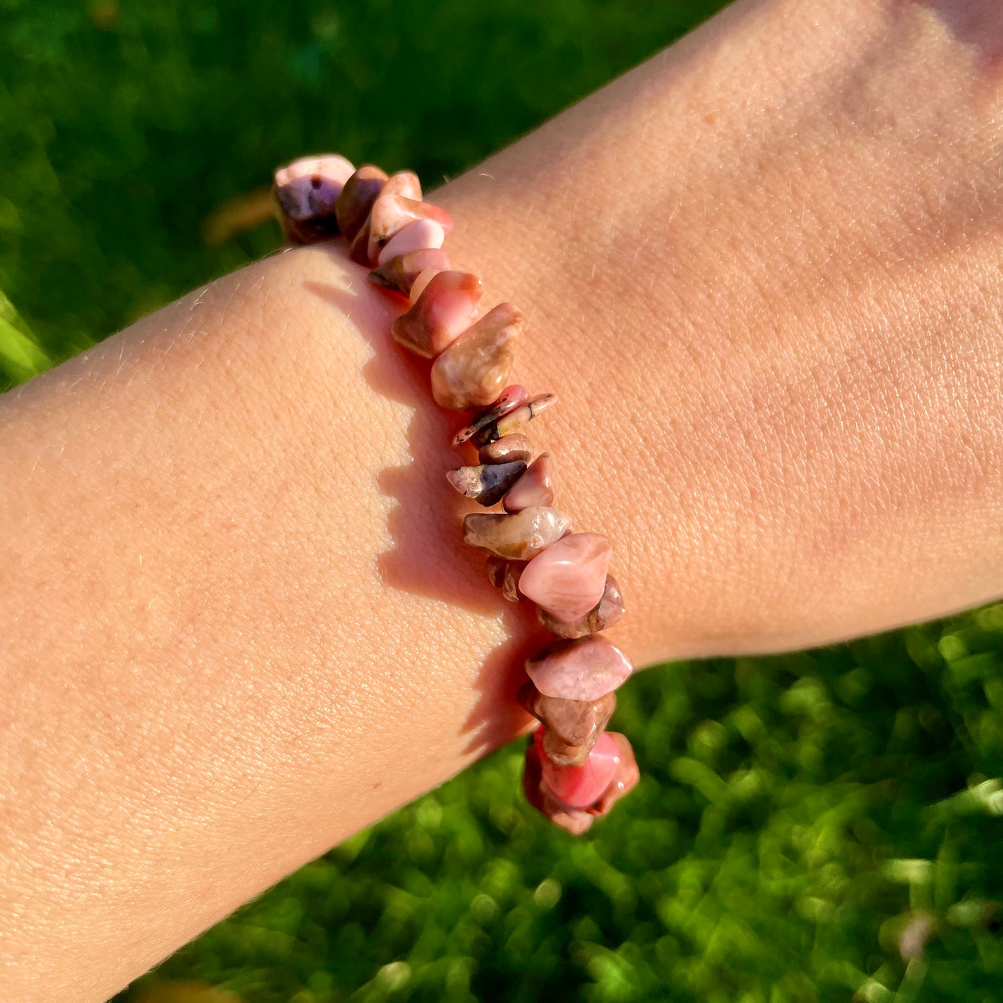 Rhodonite Chip Bracelets 💖🖤❤️