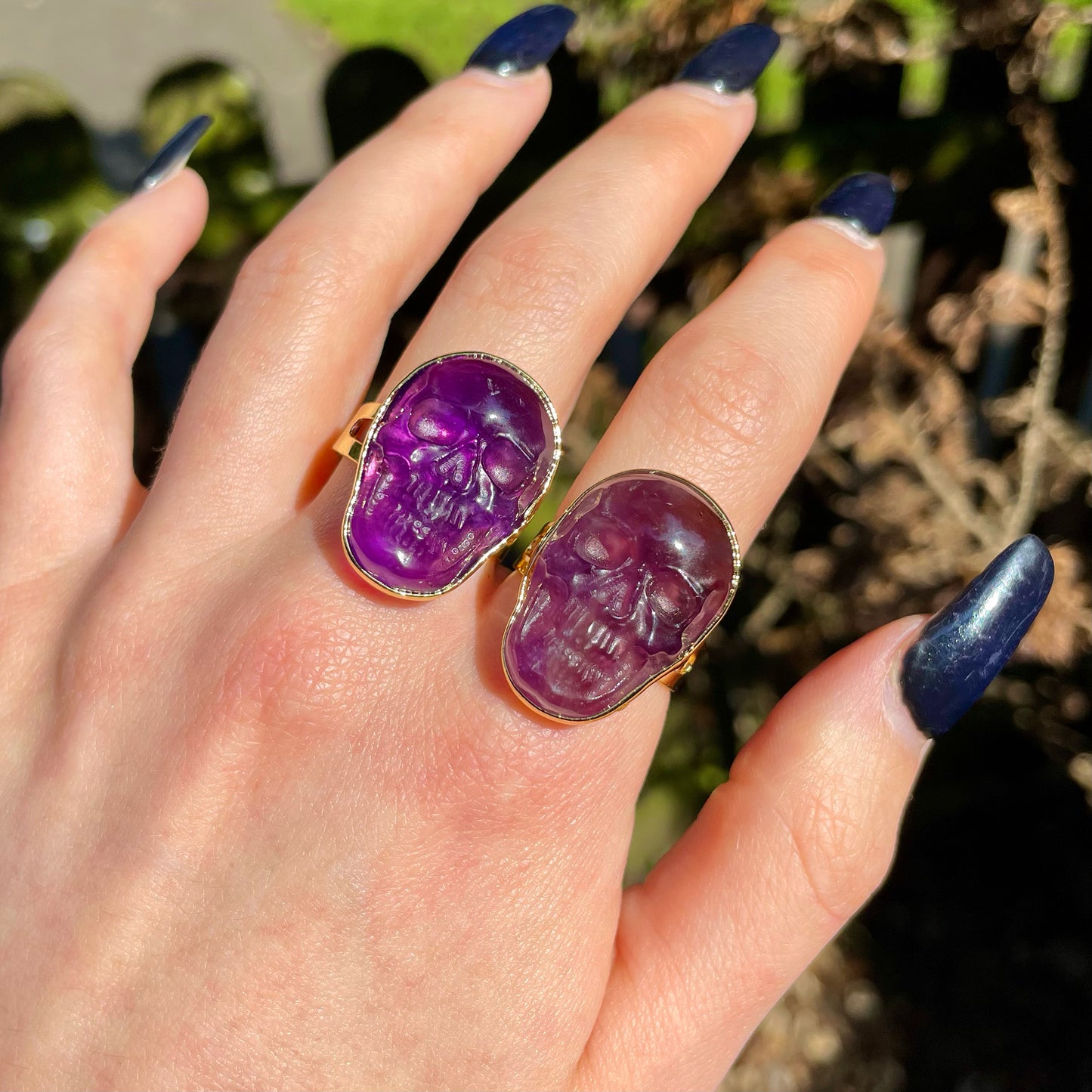 Amethyst Skull Ring ☠️🔮